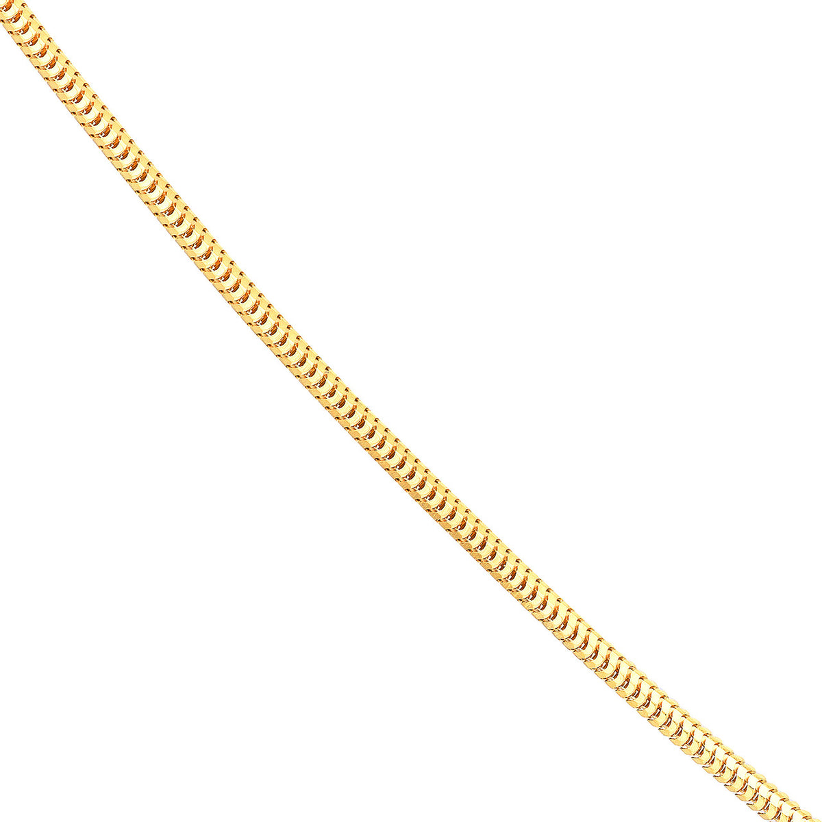 14K Yellow Gold or White Gold or Rose Gold 1.4mm Snake Chain Necklace with Lobster Lock