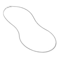 Load image into Gallery viewer, 14K Yellow Gold or White Gold 1.6mm Snake Chain Necklace with Lobster Lock
