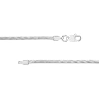 Load image into Gallery viewer, 14K Yellow Gold or White Gold 1.6mm Snake Chain Necklace with Lobster Lock
