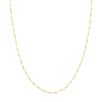 Load image into Gallery viewer, 14k Yellow White Gold 1.80mm Two-Tone Saturn Bead Chain Necklace with Spring Ring
