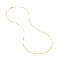 Load image into Gallery viewer, 14K Yellow Gold or White Gold 1.65mm Wheat Chain Necklace with Lobster Lock
