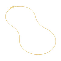 Load image into Gallery viewer, 14K Yellow Gold and White Gold 0.85mm D/C Wheat Chain Necklace with Lobster Lock
