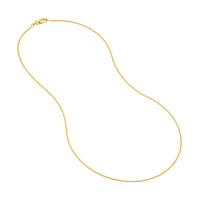 Load image into Gallery viewer, 14K Yellow Gold and White Gold 1.05mm D/C Wheat Chain Necklace with Lobster Lock
