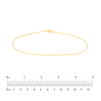 Load image into Gallery viewer, 14K Yellow Gold and White Gold 1.05mm D/C Wheat Chain Anklet with Lobster Lock
