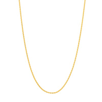 Load image into Gallery viewer, 14K Yellow Gold and White Gold 1.05mm D/C Wheat Chain Necklace with Lobster Lock
