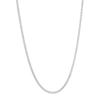 Load image into Gallery viewer, 14K Yellow Gold or White Gold 1.25mm Square Wheat Chain Necklace with Lobster Lock
