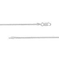 Load image into Gallery viewer, 14K Yellow Gold or White Gold 1.25mm Square Wheat Chain Necklace with Lobster Lock
