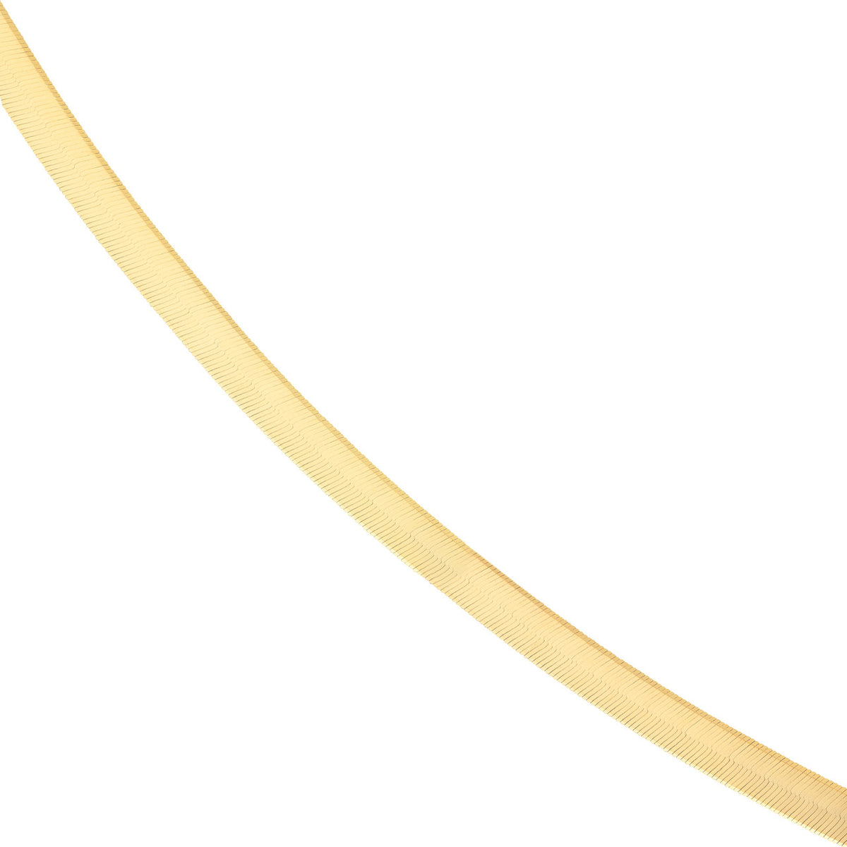 Solid 14K Gold 5.10mm Triple Herringbone Necklace with Lobster Lock