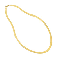 Load image into Gallery viewer, Solid 14K Gold 5.10mm Triple Herringbone Necklace with Lobster Lock
