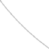 Load image into Gallery viewer, 14K Yellow Gold or White Gold 1.15mm Singapore Chain Necklace with Spring Ring
