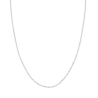 Load image into Gallery viewer, 14K Yellow Gold or White Gold 1.15mm Singapore Chain Necklace with Lobster Lock

