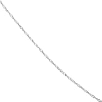 Load image into Gallery viewer, 14K Yellow Gold or White Gold 1.15mm Singapore Chain Necklace with Lobster Lock
