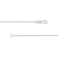 Load image into Gallery viewer, 14K Yellow Gold or White Gold 1.15mm Singapore Chain Necklace with Lobster Lock
