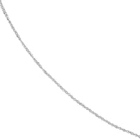 Load image into Gallery viewer, 14K Yellow Gold or White Gold 1.37mm Sparkle Singapore Chain Necklace with Lobster Lock
