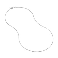 Load image into Gallery viewer, 14K Yellow Gold or White Gold 1.37mm Sparkle Singapore Chain Necklace with Lobster Lock
