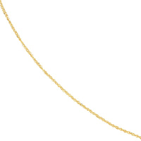 Load image into Gallery viewer, 14K Yellow Gold or White Gold 1.37mm Sparkle Singapore Chain Necklace with Lobster Lock
