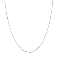 Load image into Gallery viewer, 14K Yellow Gold or White Gold 1.4mm Singapore Chain Necklace with Spring Ring

