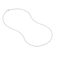 Load image into Gallery viewer, 14K Yellow Gold or White Gold 1.4mm Singapore Chain Necklace with Spring Ring
