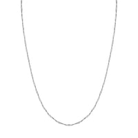 Load image into Gallery viewer, 14K Yellow Gold or White Gold 1.7mm Singapore Chain Necklace with Lobster Lock
