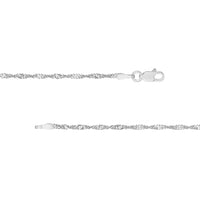 Load image into Gallery viewer, 14K Yellow Gold or White Gold 1.7mm Singapore Chain Necklace with Lobster Lock
