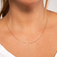 Load image into Gallery viewer, 14K Yellow Gold 1.05mm D/C Cable Chain Necklaces with Lobster Lock
