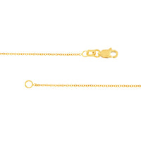Load image into Gallery viewer, 14K Yellow Gold 1.05mm D/C Cable Chain Necklaces with Lobster Lock
