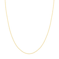 Load image into Gallery viewer, 14K Yellow Gold or White Gold or Rose Gold 1.15mm D/C Cable Chain Necklace with Lobster Lock
