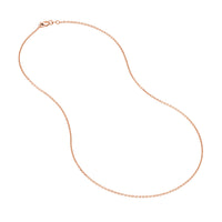 Load image into Gallery viewer, 14K Yellow Gold or White Gold or Rose Gold 1.15mm D/C Cable Chain Necklace with Lobster Lock
