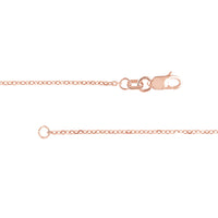 Load image into Gallery viewer, 14K Yellow Gold or White Gold or Rose Gold 1.15mm D/C Cable Chain Necklace with Lobster Lock
