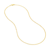 Load image into Gallery viewer, 14K Yellow Gold or White Gold 1.8mm D/C Cable Chain Necklace with Lobster Lock

