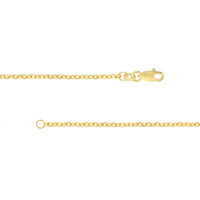 Load image into Gallery viewer, 14K Yellow Gold or White Gold 1.8mm D/C Cable Chain Necklace with Lobster Lock
