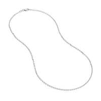 Load image into Gallery viewer, 14K Yellow Gold or White Gold 1.8mm D/C Cable Chain Necklace with Lobster Lock
