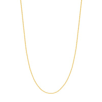 Load image into Gallery viewer, 14K Yellow Gold or White Gold 1.8mm D/C Cable Chain Necklace with Lobster Lock
