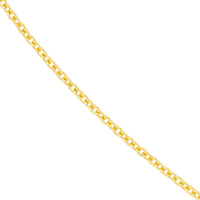 Load image into Gallery viewer, 14K Yellow Gold or White Gold 1.8mm D/C Cable Chain Necklace with Lobster Lock
