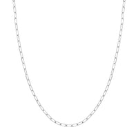 Load image into Gallery viewer, 14K Gold 4mm Paper Clip Chain Necklace with Lobster Lock
