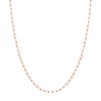 Load image into Gallery viewer, 14K Gold 4mm Paper Clip Chain Necklace with Lobster Lock
