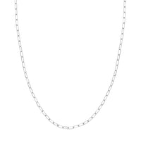 Load image into Gallery viewer, 14K Yellow Gold, White Gold and Rose Gold 3.1mm Paper Clip Chain Necklace with Lobster Clasp
