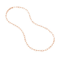 Load image into Gallery viewer, 14K Yellow Gold, White Gold and Rose Gold 3.1mm Paper Clip Chain Necklace with Lobster Clasp
