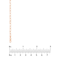 Load image into Gallery viewer, 14K Yellow Gold, White Gold and Rose Gold 3.1mm Paper Clip Chain Necklace with Lobster Clasp
