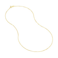 Load image into Gallery viewer, 14K Yellow Gold  0.55mm Box Chain Necklace with Spring Ring

