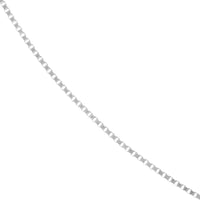 Load image into Gallery viewer, 14K White Gold  0.55mm Box Chain Necklace with Spring Ring
