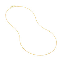 Load image into Gallery viewer, 14K Yellow Gold  0.55mm Box Chain Necklaces with Lobster Lock
