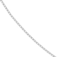 Load image into Gallery viewer, 14K White Gold  0.55mm Box Chain Necklaces with Lobster Lock

