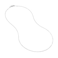 Load image into Gallery viewer, 14K White Gold  0.55mm Box Chain Necklaces with Lobster Lock
