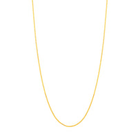 Load image into Gallery viewer, 14K Yellow Gold and White Gold 0.66mm Box Chain Necklace with Lobster Lock
