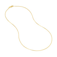Load image into Gallery viewer, 14K Yellow Gold and White Gold 0.66mm Box Chain Necklace with Lobster Lock
