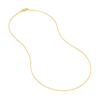 Load image into Gallery viewer, 14K Yellow Gold and White Gold 0.73mm Box Chain Necklace with Lobster Lock
