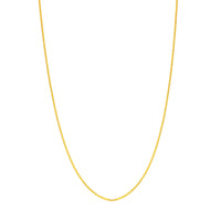 Load image into Gallery viewer, 14K Yellow Gold and White Gold 0.73mm Box Chain Necklace with Lobster Lock
