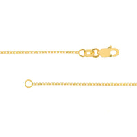 Load image into Gallery viewer, 14K Yellow Gold and White Gold 0.96mm Box Chain Necklace with Lobster Lock
