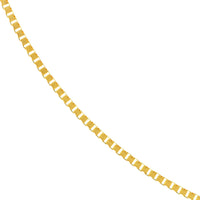 Load image into Gallery viewer, 14K Yellow Gold and White Gold 0.96mm Box Chain Necklace with Lobster Lock

